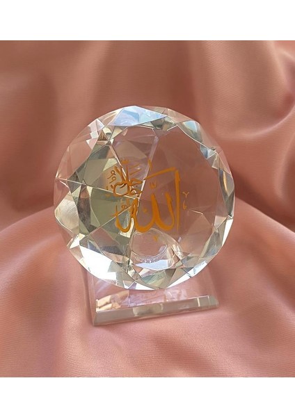 Kristal Allah Lafzı Islami Biblo Masa Üstü Dekoratif Aksesuar