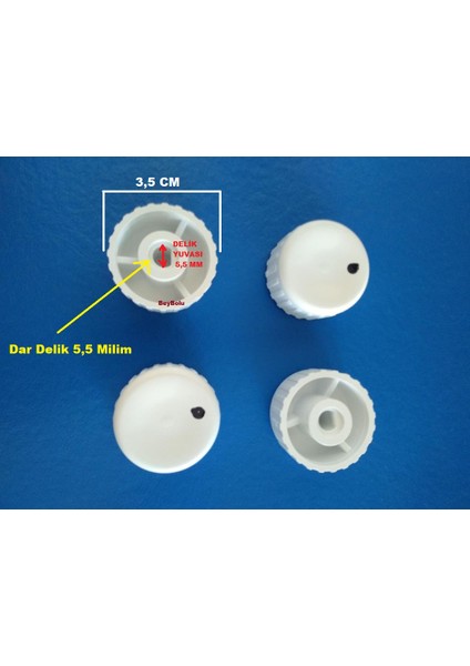 Ocak Düğme Takım Beyaz Beko Set Üstü Ocak Düğmesi 4 Lü- Dar