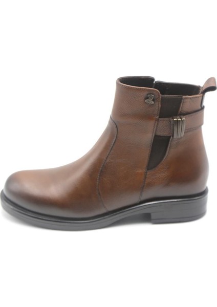1852533K Kadın Deri Fermuarlı Bot
