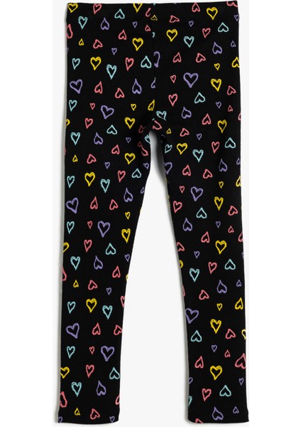 Tayt Kalp Baskılı Beli Lastikli Pamuklu fiyatları