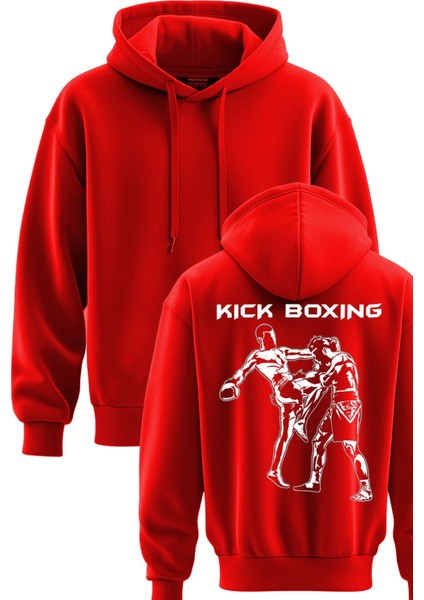 Kick Boks Baskılı 3 Ip Kapşonlu Sweatshirt Kick Boks Hoodie