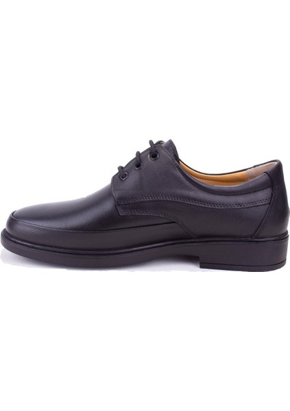 DMA08-08KS Siyah Ortopedik Günlük Kauçuk Taban Erkek Deri Ayakkabı modelleri