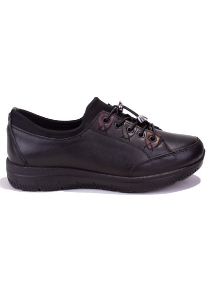 DZA07-122042642 Siyah Ortopedik Günlük Deri Kadın Ayakkabı fiyatları