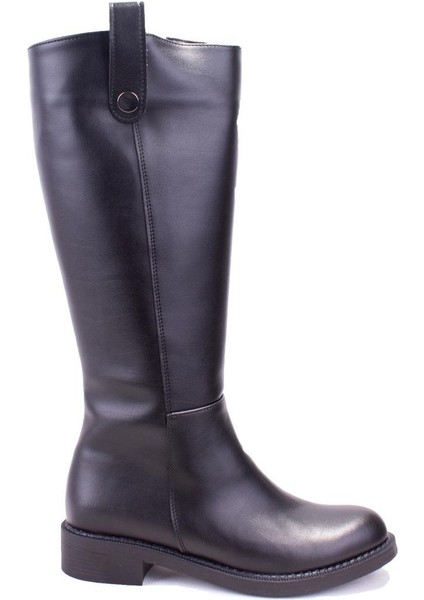 DZA07-1062765 Siyah Günlük Streçli Düz Topuk Kadın Çizme fiyatları