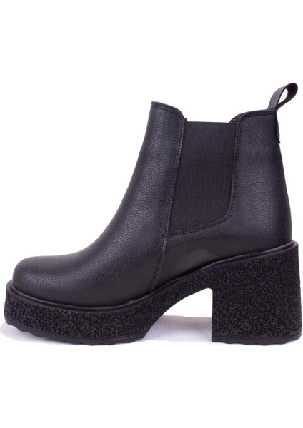 DZA07-8962200 Siyah Günlük Platform Topuklu Kadın Bot