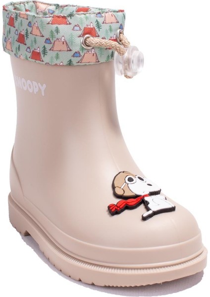 W10277 Bimbi Snoopy Bej Ortopedik Erkek Çocuk Yağmur Çizme