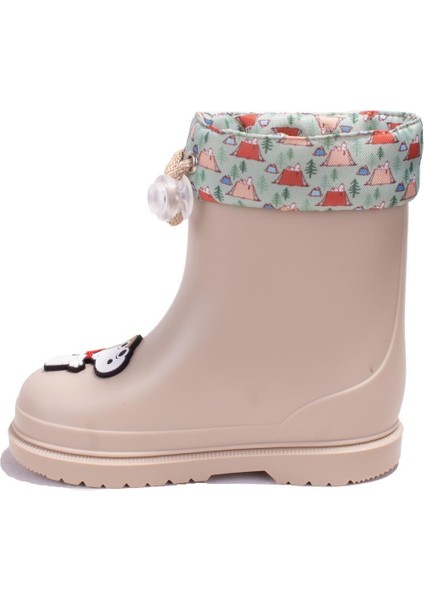 W10277 Bimbi Snoopy Bej Ortopedik Erkek Çocuk Yağmur Çizme