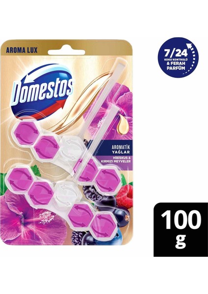 Tuvalet Bloğu Aroma Lux Hibiskus & Kırmızı Meyveler 100 gr x 3 Adet