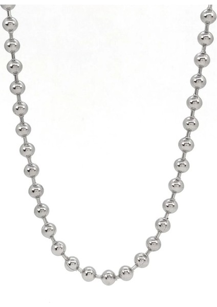 925 Ayar Gümüş Unisex Tırnak Makası Model Gümüş Top Zincir 4 mm