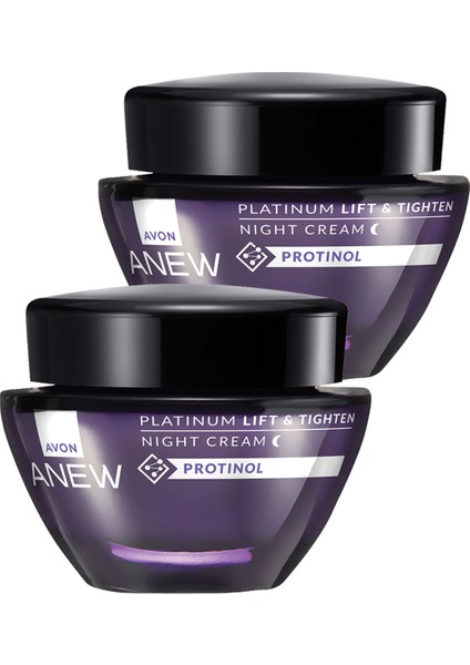 Anew Platinum Lift & Tighten Gece Kremi 50 ml. Ikili Set