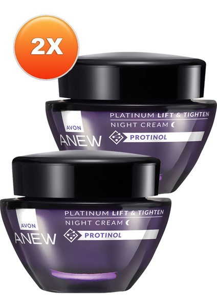 Anew Platinum Lift & Tighten Gece Kremi 50 ml. Ikili Set