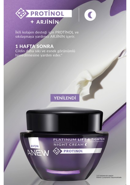 Anew Platinum Lift & Tighten Gece Kremi 50 ml. Ikili Set