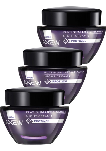 Anew Platinum Lift & Tighten Gece Kremi 50 ml. Üçlü Set