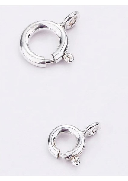 925 Ayar Gümüş Simit Halka Kolye Kilidi 1 Adet 5 mm fırsatları