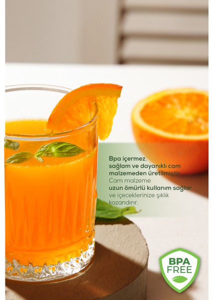 6lı Küçük Boy Kokteyl Meşrubat Bardağı 270 ml modelleri