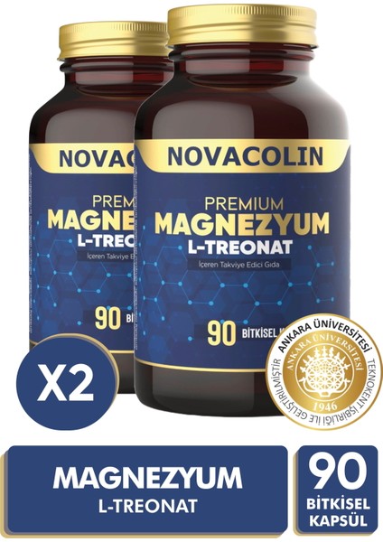 Magnezyum L Treonat 90 Kapsül (2 Lİ PAKET)