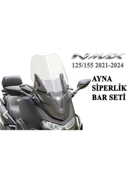 Nmax 125/155 2021-2024 Katlanır Ayna Spoiler ve Siperlik Cam Seti 38 cm Şeffaf fiyatları