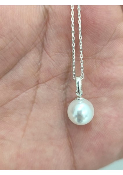 925 Gümüşyuvarlak Inci Kolye Ucu 10 mm fiyatları