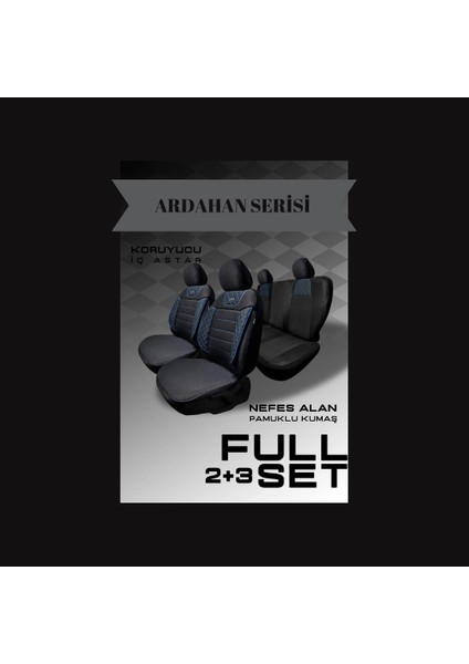 Audı A-4 Sedan 2015-2018 Sırt Bütün Oturak Bütün Uyumlu Ardahan Serisi Oto Koltuk Kılıfı