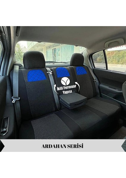 Toyota Aurıs Hatchback 2008-2012 Sırt 2+1 Oturak Bütün Uyumlu Ardahan Serisi Oto Koltuk Kılıfı