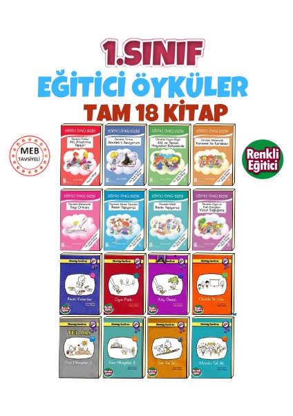 1. Sınıf için Eğitici 18 Kitaplık Set