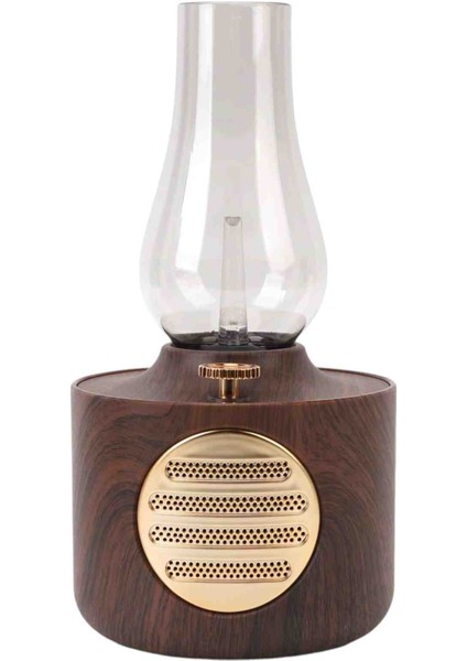Blueseed Nostaljik Retro Elektronik Gaz Lambası ve Bluetooth Destekli Hoparlör Speaker Radyo