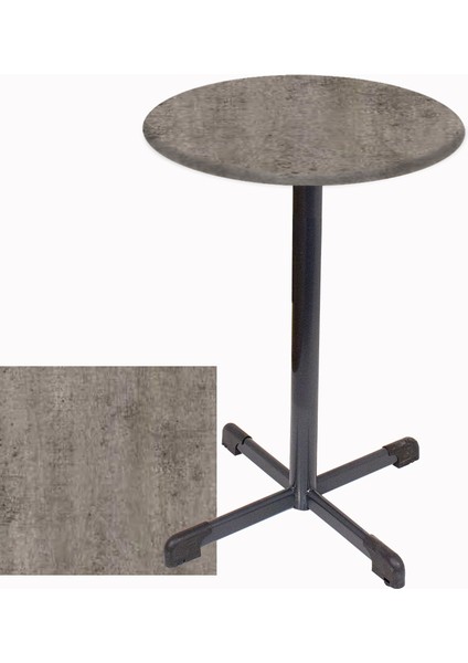 Bistro Masa (Halley Werzalit Yuvarlak 70CM) - Kahve Oxid