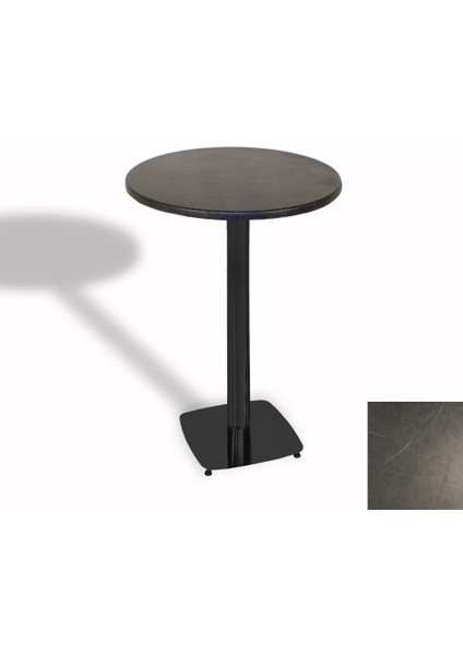 Tokyo Bistro Werzalit Masa Yuvarlak 60 cm - Grey Marble