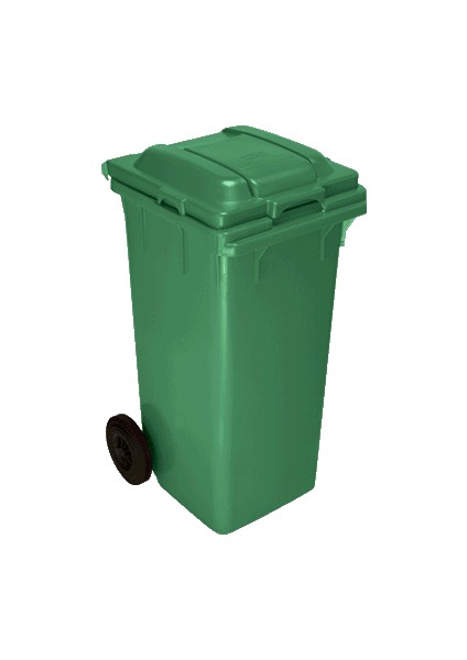 Esru Ambalaj Plastik Yeşil Plastik Çöp Konteyneri 120 Litre Konteyner