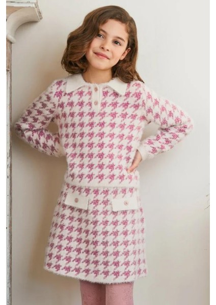 Abel Lula Kazayağı Desenli Etekli Takım - Krem