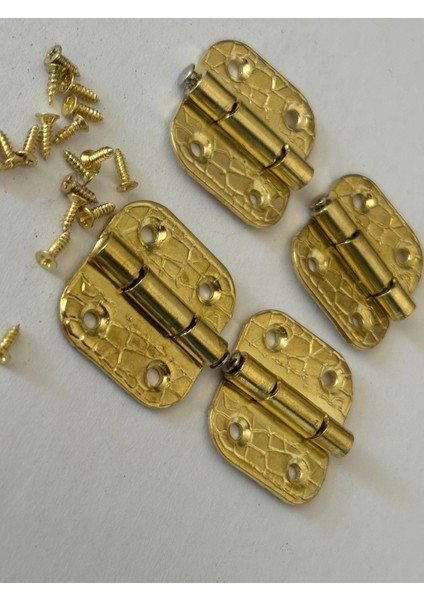 Stoplu Menteşe 4 Adet Sarı 30x33 mm Kutu ve Sandık Menteşesi Hobi Maket fırsatları