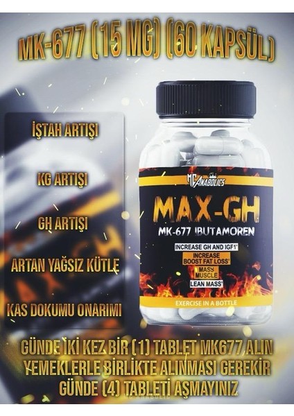 Mc Anabolics Mc Sarms MK-677 60 Kapsül 15 mg