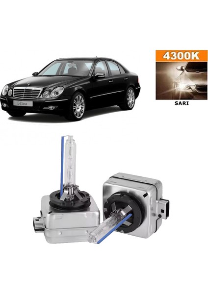 Mercedes E Serisi W211 2001-2009 Xenon D1S / D1R 4300K Sarı Hıd Xenon Ampul 2 Adet