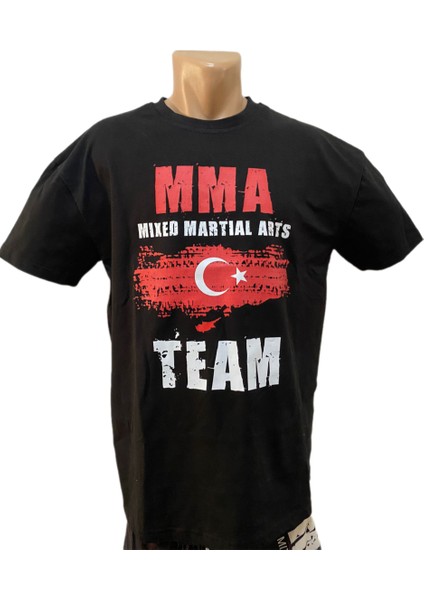 Tişört MMA Türkiye Baskılı Siyah