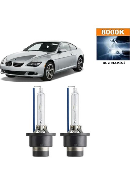 Bmw 6 Serisi E63 2004-2010 D2S / D2R 8000K Buz Mavisi Hıd Xenon Ampul 2 Adet
