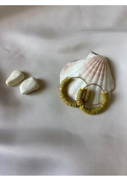 Fimo Boncuk Halka Küpe