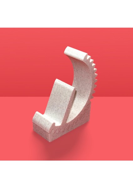 Dişli Tasarımlı Ayarlanabilir Telefon ve Tablet Standı - Mermer Görünümlü