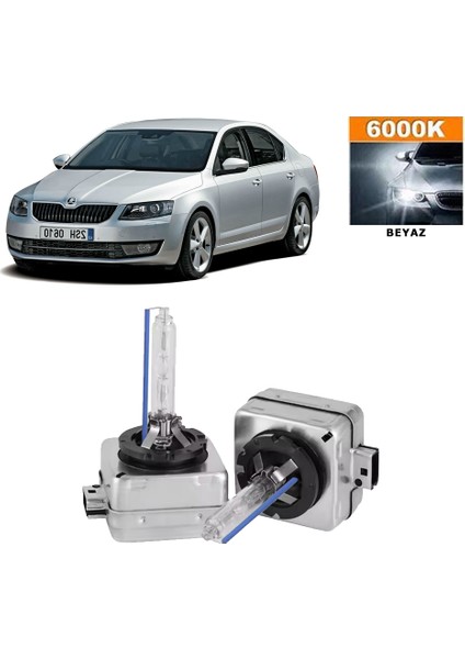 Skoda Octavia Iıı 2013-2015 D3S / D3R 6000K Beyaz Hıd Xenon Ampul 2 Adet
