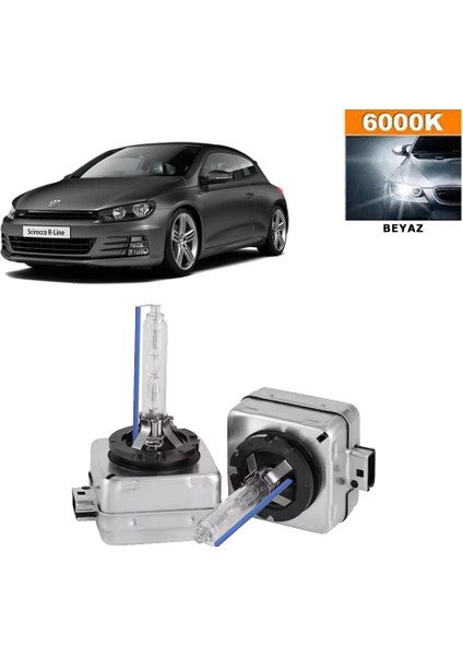 Volkswagen Scirocco 2015-2017 D3S / D3R 6000K Beyaz Hıd Xenon Ampul 2 Adet