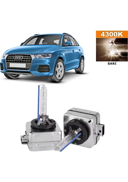 Audi Q3 2012-2014 D3S / D3R 4300K Sarı Hıd Xenon Ampul 2 Adet