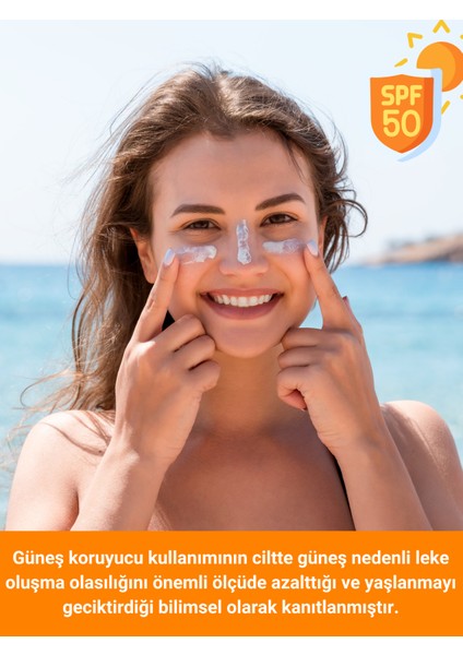 Leke Karşıtı Yüksek Koruyucu Yüz Güneş Kremi Tüm Cilt Tipleri SPF 50+ 50 ml