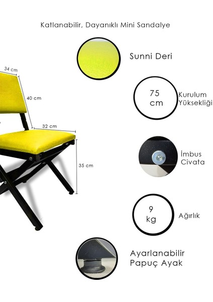 Mini Dayanıklı Tabure Bahçe ,Piknik, Seyahat v.b Alanlar MRD202300001 indirimleri