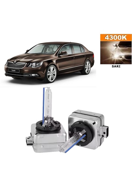 Skoda Superb 2012-2019 D3S / D3R 4300K Sarı Hıd Xenon Ampul 2 Adet