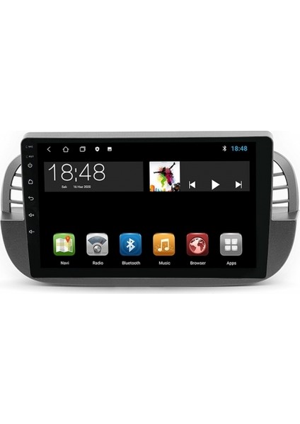 Fiat 500 / 500C Siyah 2011-2015 4 Gb Ram 32 Gb Hafıza 9 Inç Android Auto Ve Carplay Multimedya Sistemi