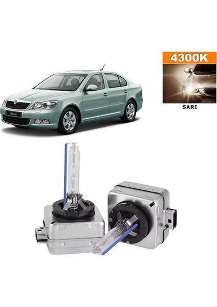 Skoda Octavia Iı 2004-2008 D1S / D1R 4300K Sarı Hıd Xenon Ampul 2 Adet