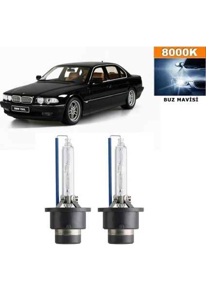 Bmw 7 Serisi E38 1995-2001 D2S / D2R 8000K Buz Mavisi Hıd Xenon Ampul 2 Adet