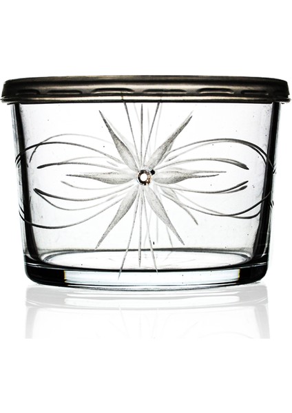Şeffaf Kapaklı 3lü Reçellik Mira Desenli