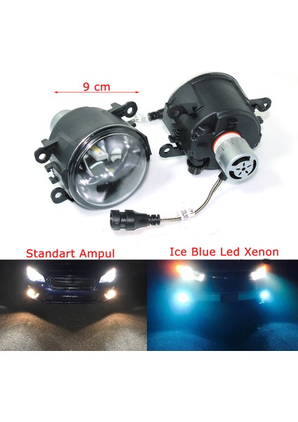 Fiat Bravo 2011 Buz Mavisi Led Xenon Sis Farı Seti
