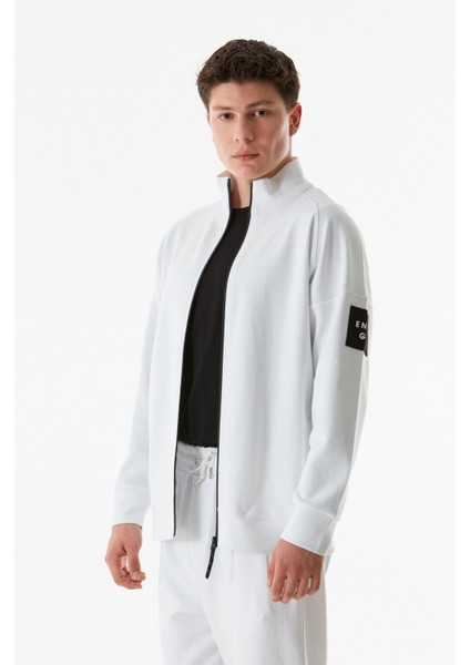 Basic Çift Cepli Fermuarlı Dik Yaka Sweatshirt fiyatları