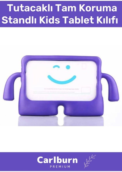 Özel Üretim Apple Samsung Uyumlu 8.7 Inç Yumuşak Dokulu Tutacaklı Tam Koruma Standlı Kids